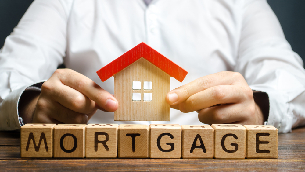 Finance graph showing mortgage rates and housing market trends